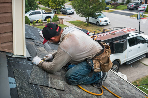 Professional Roofing technician working in Barton, MD